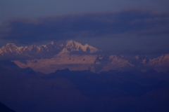 mountains shining in the night