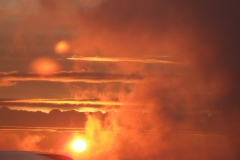 coming back home -- psychedelic sunset in the airplane