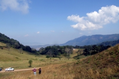 Socorro and Michel looking for plants