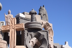 work in stone of local artists close to Tlalpujahua